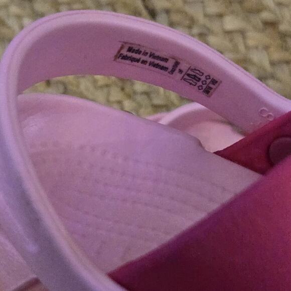Crocs Electro Clogs Water Pink Kids Child Two Tone Walking Beach Sizw 8c - Picture 3 of 6